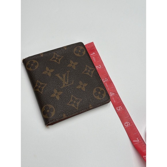 Louis Vuitton Monogram Bifold Wallet Men Brown Canvas Leather - Picture 10 of 11